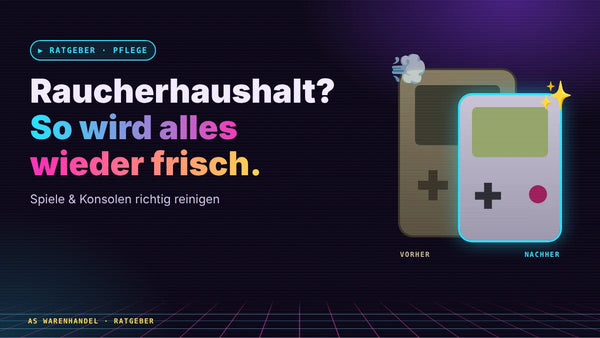Spiele & Konsolen aus dem Raucherhaushalt reinigen – so geht’s