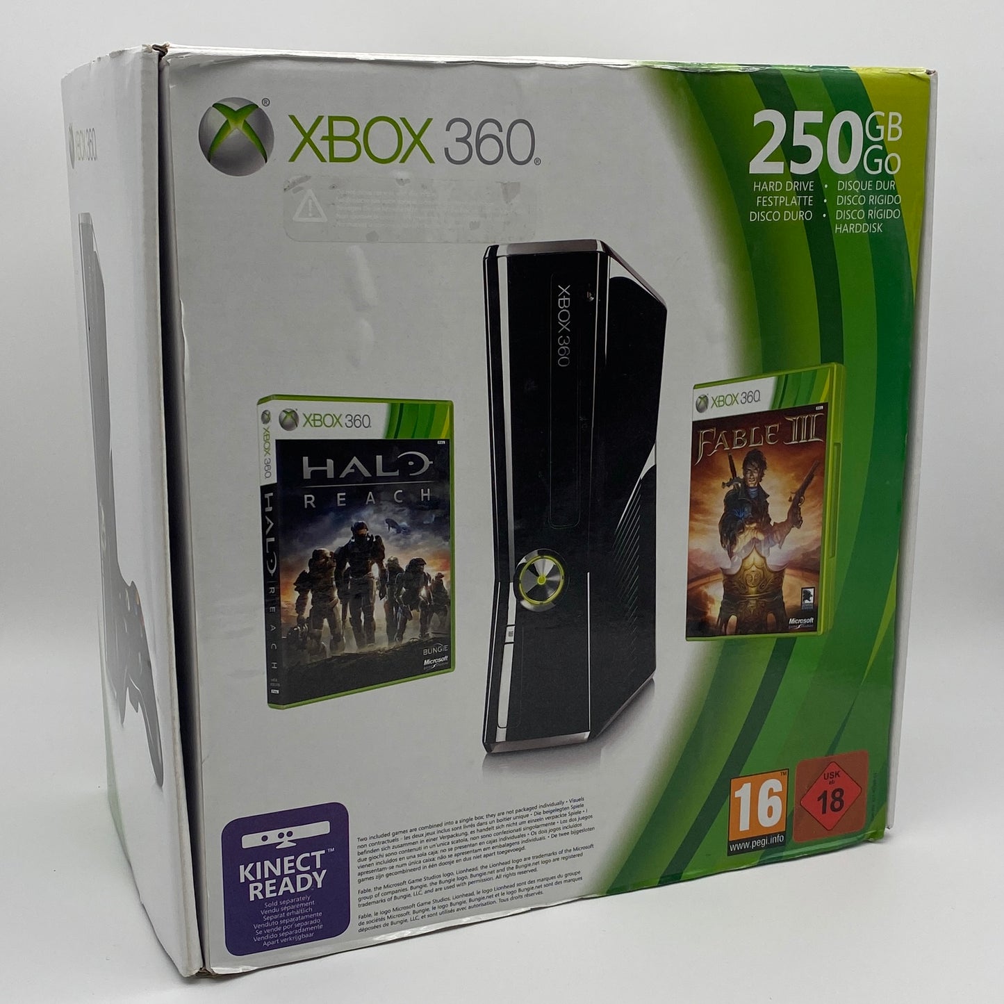 Microsoft Xbox 360 S Slim Set 250GB in OVP - ohne Halo & Reach! - #A2-06