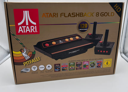 Atari Flashback 8 Gold HD - 120 eingebaute Spiele + 2 Controller - SEHR GUT - #A3-06