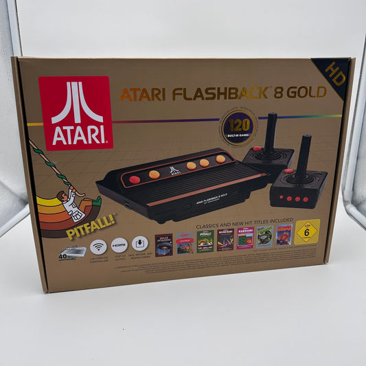 Atari Flashback 8 Gold HD - 120 eingebaute Spiele + 2 Controller - SEHR GUT - #A3-06