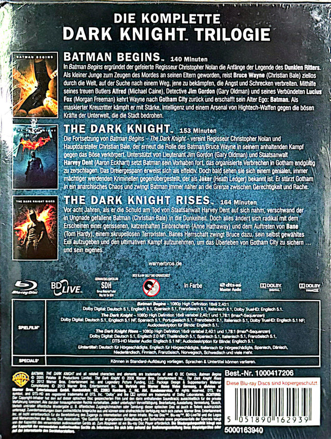 The Dark Knight Trilogie [Blu-ray] 5- Disc Special Edition NEU #54