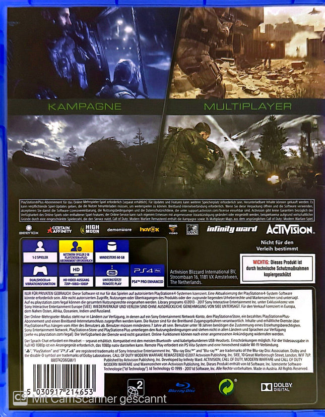 Call of Duty Modern Warfare Remastered COD PS4 #05