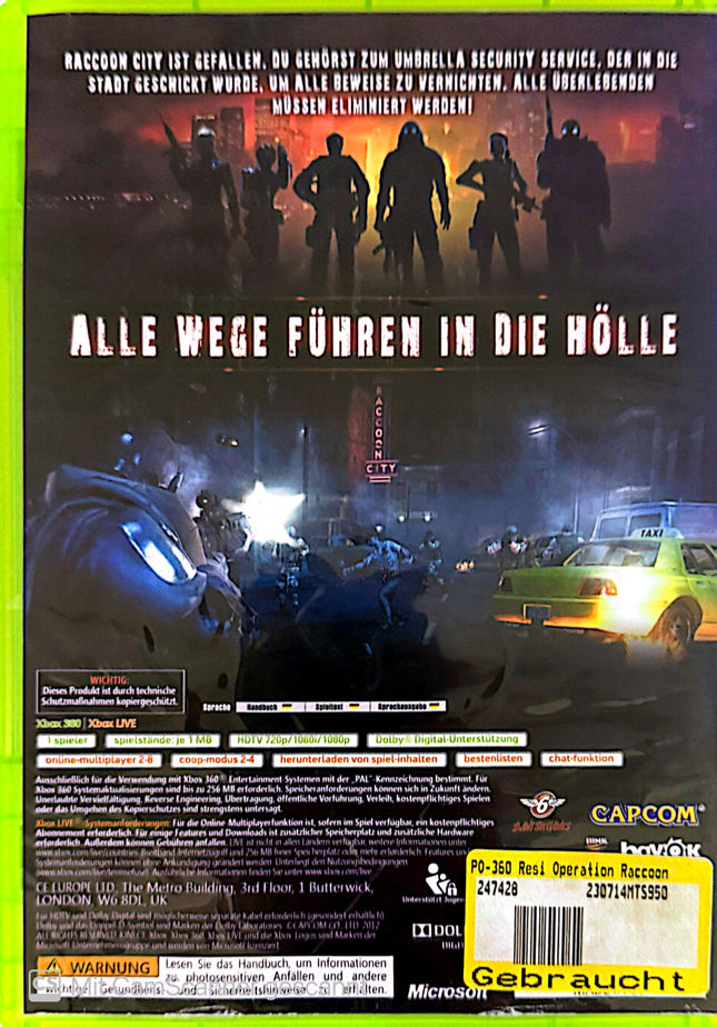 Resident Evil Operation Racoon City Xbox 360 #60