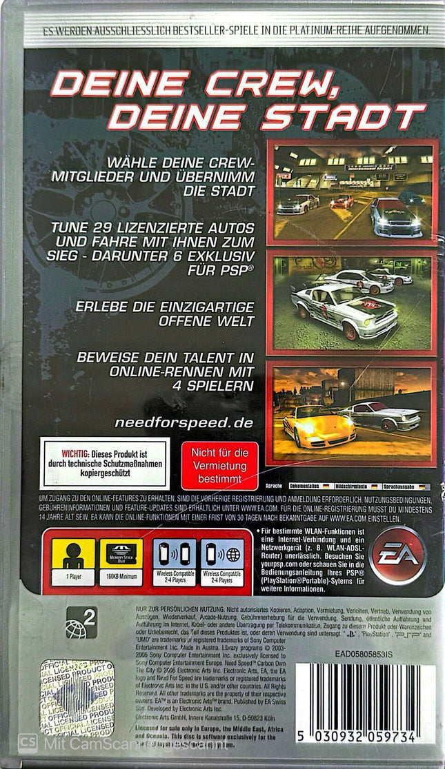 Need for Speed Carbon Own the City *platinum* PSP #61