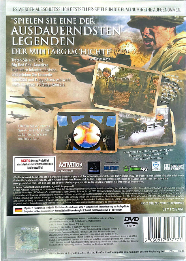 Call of Duty 2 Big Red One platinum PS2 #59