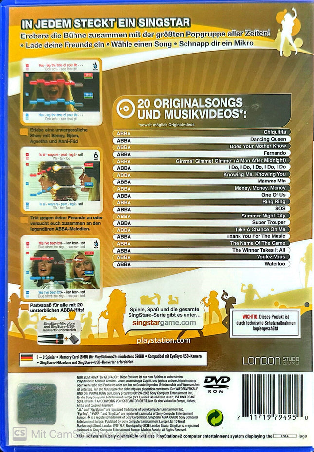 Singstar Abba PS2 #37 as-warenhandel