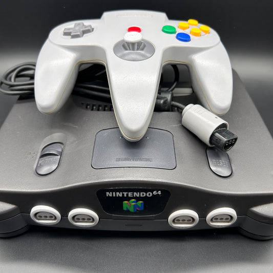 Nintendo N64 Konsole alle Kabel guter Zustand #A1