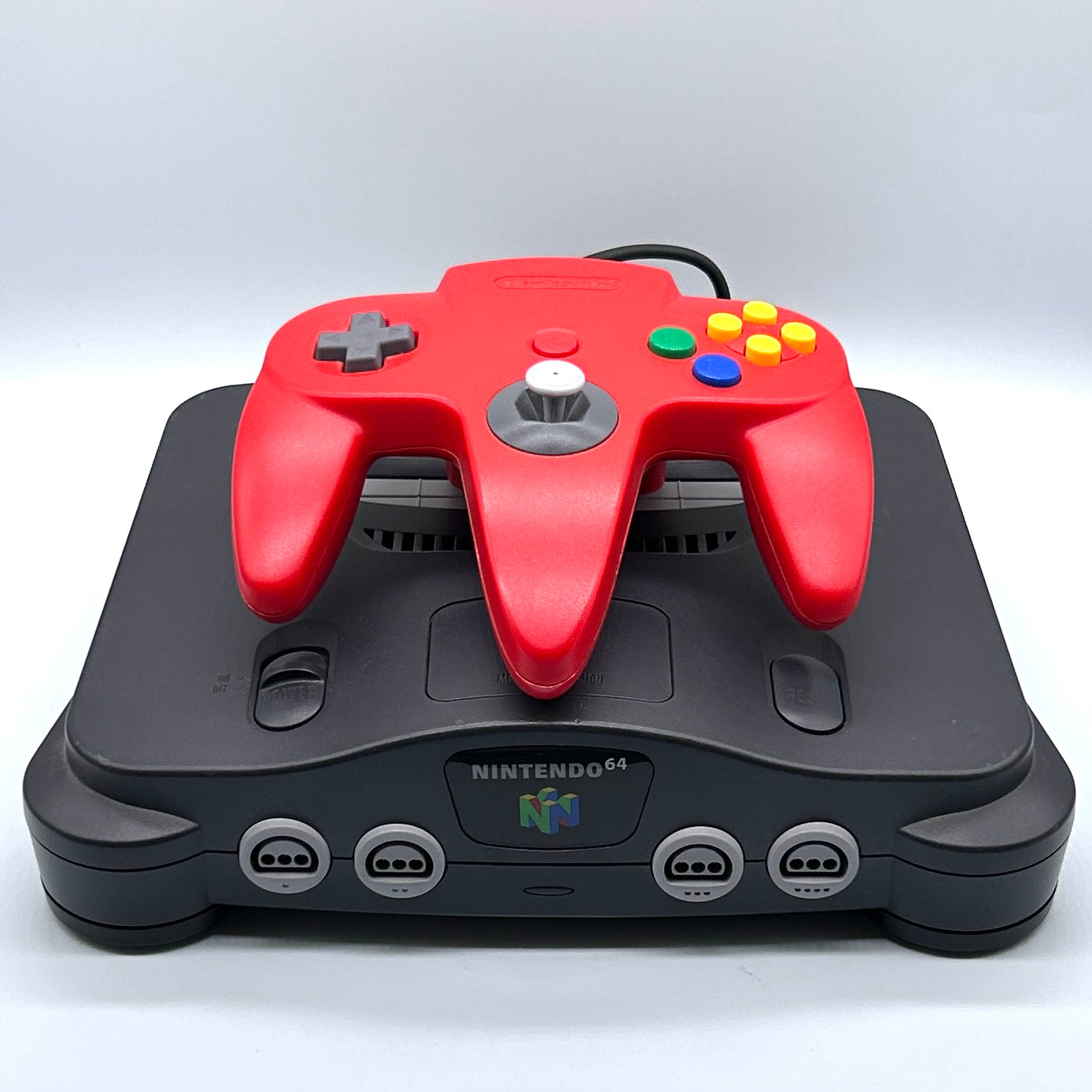 Nintendo N64 Konsole alle Kabel guter Zustand #A1